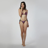 Women fancy crochet edge bikini sets tie up two piece bikinis swimwear with tassels