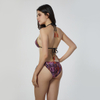 Women fancy crochet edge bikini sets tie up two piece bikinis swimwear with tassels