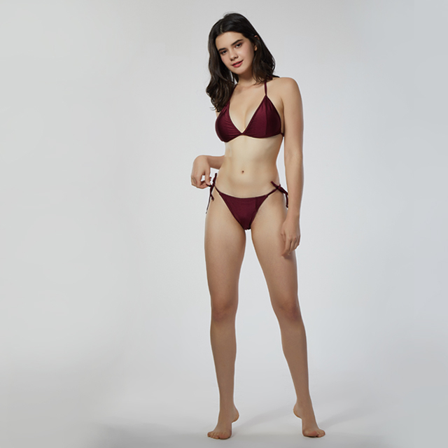 Sexy shiny micro triangle bikini 